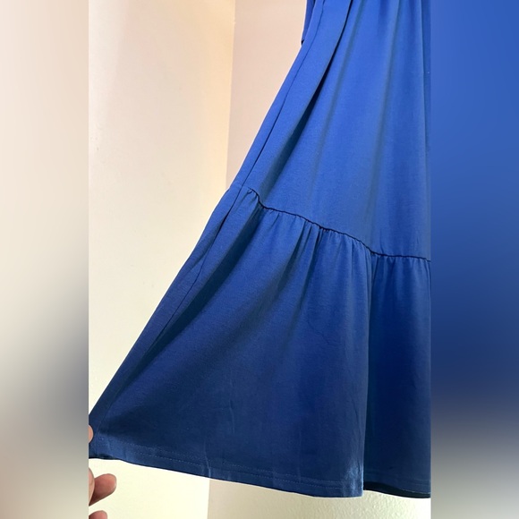 Blue Long-Sleeve Maxi Dress by Angashion - Picture 11 of 15